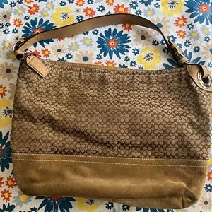 Vintage tan coach bag